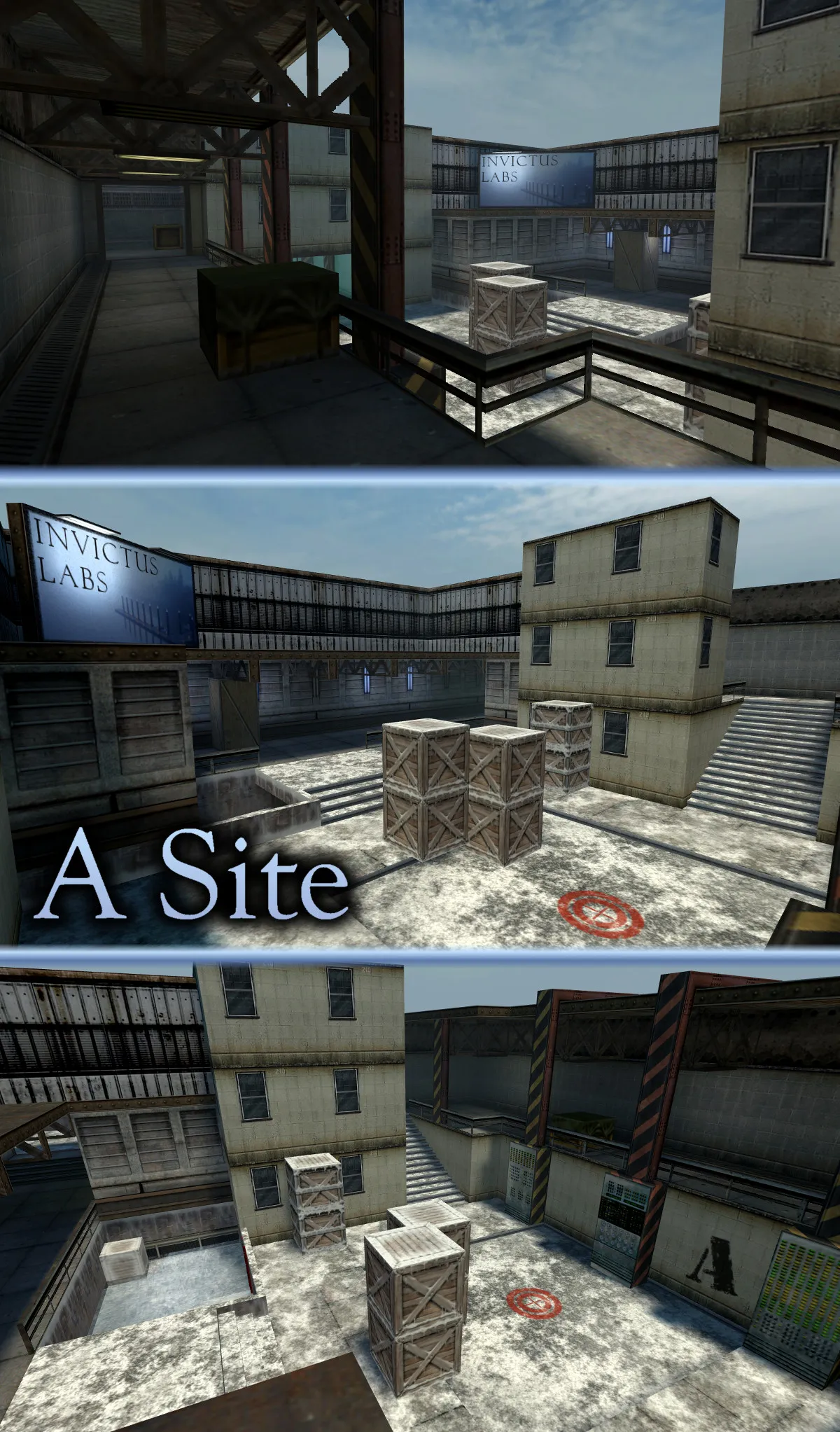 Скриншот  Карта «de_invictus_v12» для CS 1.6: Тактический анализ и детали