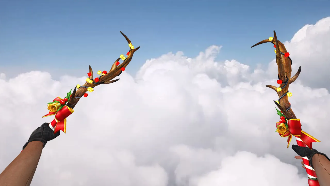 Скриншот Нож «Рога оленя» v_ и p_ модель для CS 1.6: звуки, анимация осмотра, текстуры, настройка и установка