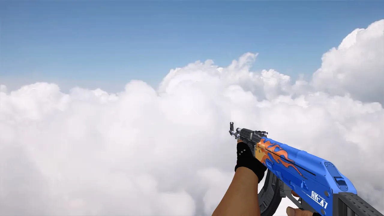 Скриншот Модель v_ / p_ / w_ AK-47 «Stainless» для CS 1.6: звуки, анимация осмотра, текстуры и настройка