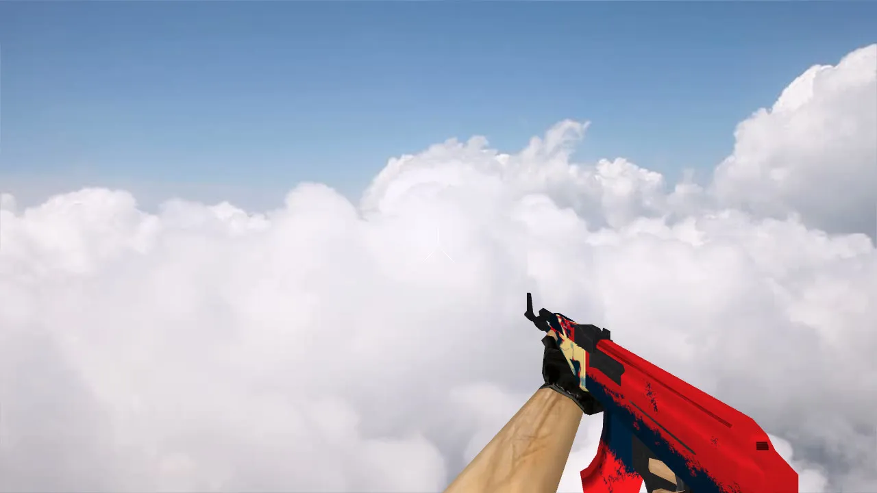 Скриншот Модель v_ и p_ АК-47 Red Force для CS 1.6: звуки, анимация осмотра, текстуры и точный вид в игре