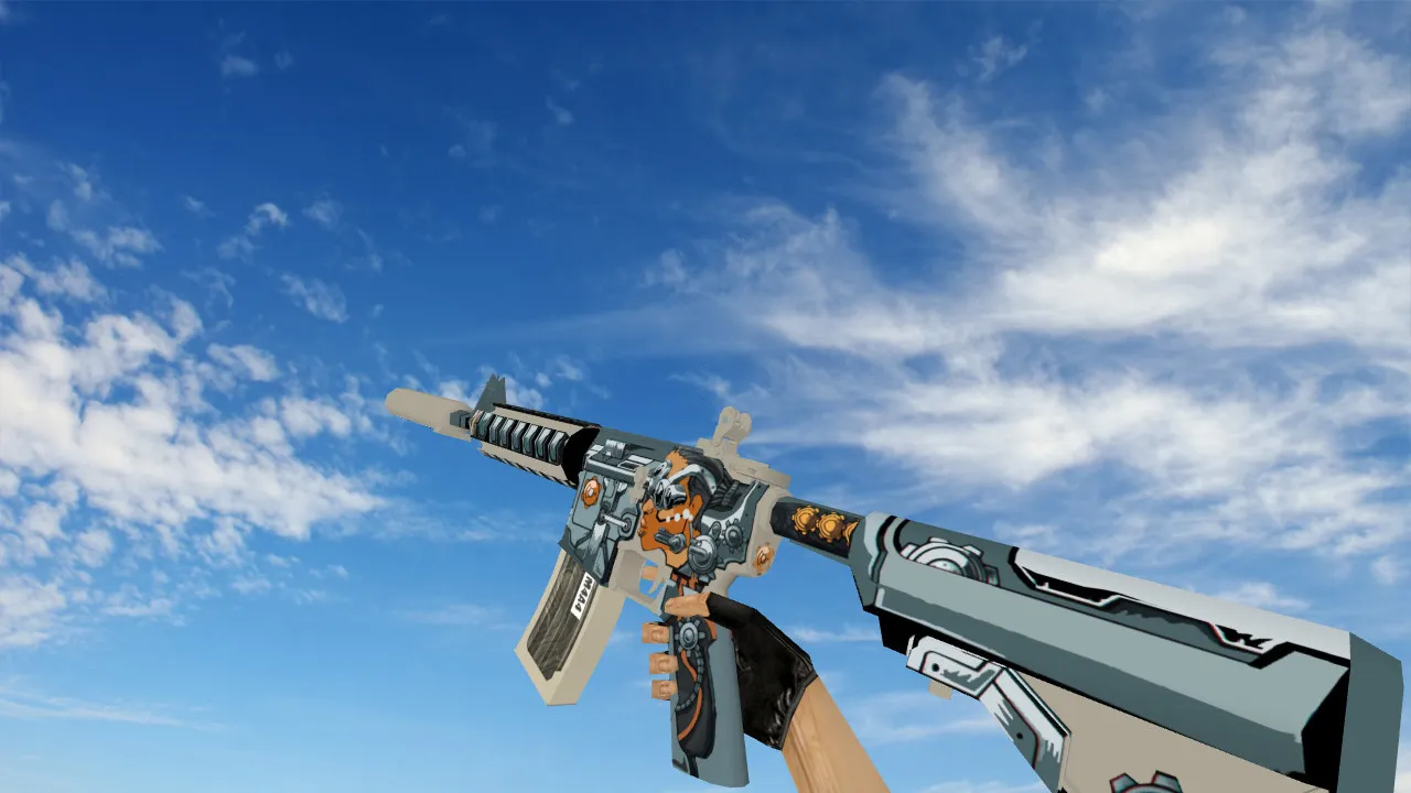 Скриншот Модель M4A4 Cybernetic v_ модели для CS 1.6: анимация осмотра, звуки, качество текстур