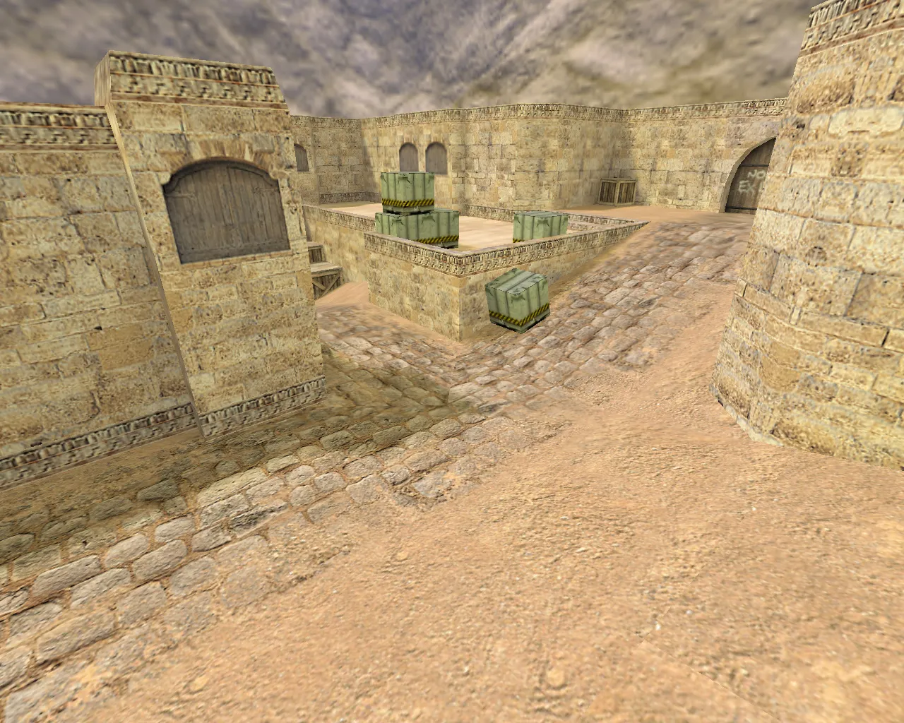 Скриншот  de_dust2_2x2 — DE карта для CS 1.6: точки, раунды, .nav и оптимизация wpoly/epoly