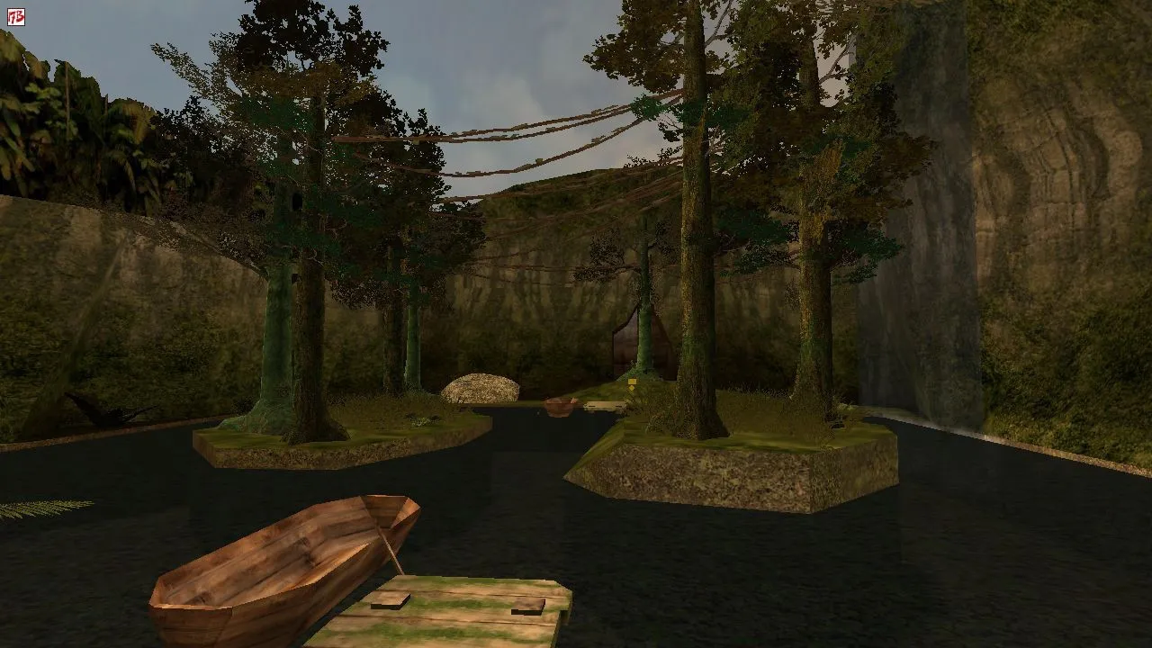 Скриншот  Карта de_ridersinthejungle для CS 1.6 — тактические особенности и оптимизация