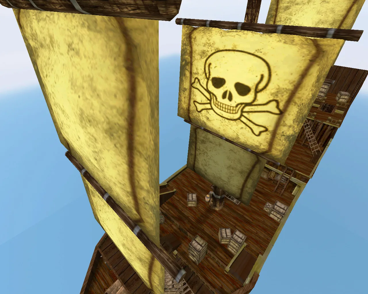 Скриншот  Карта awp_pirateship для CS 1.6: точки под AWP, маршруты, оптимизация и .nav для ботов