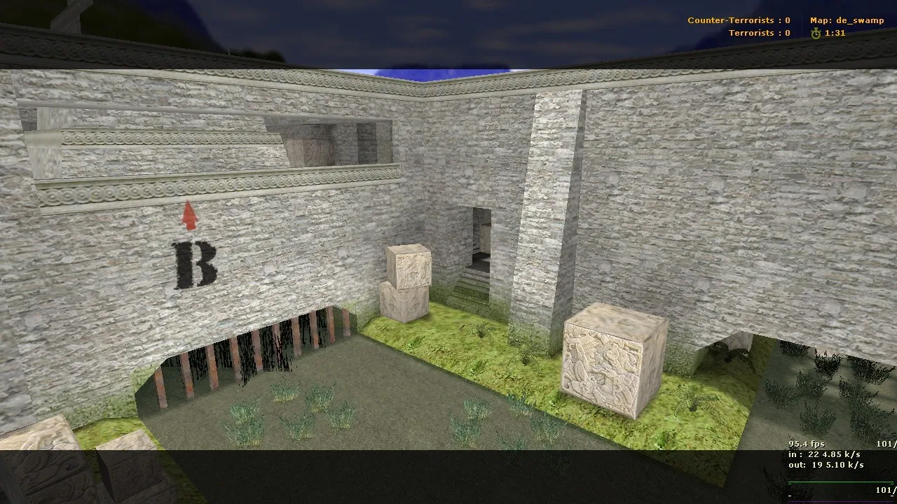Скриншот Карта de_swamp для CS 1.6: Взгляните на уникальные тактики