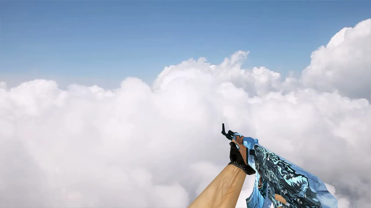 Скриншот v_ и p_ модель АК-47 «Полярный медведь» для CS 1.6: звуки, анимация осмотра и текстуры