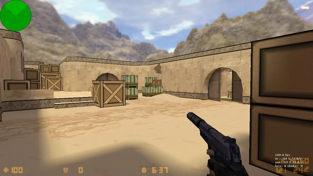 Скриншот  de_dust2_toon для CS 1.6: карта, тактики за Т и за КТ, оптимизация, .nav и баланс