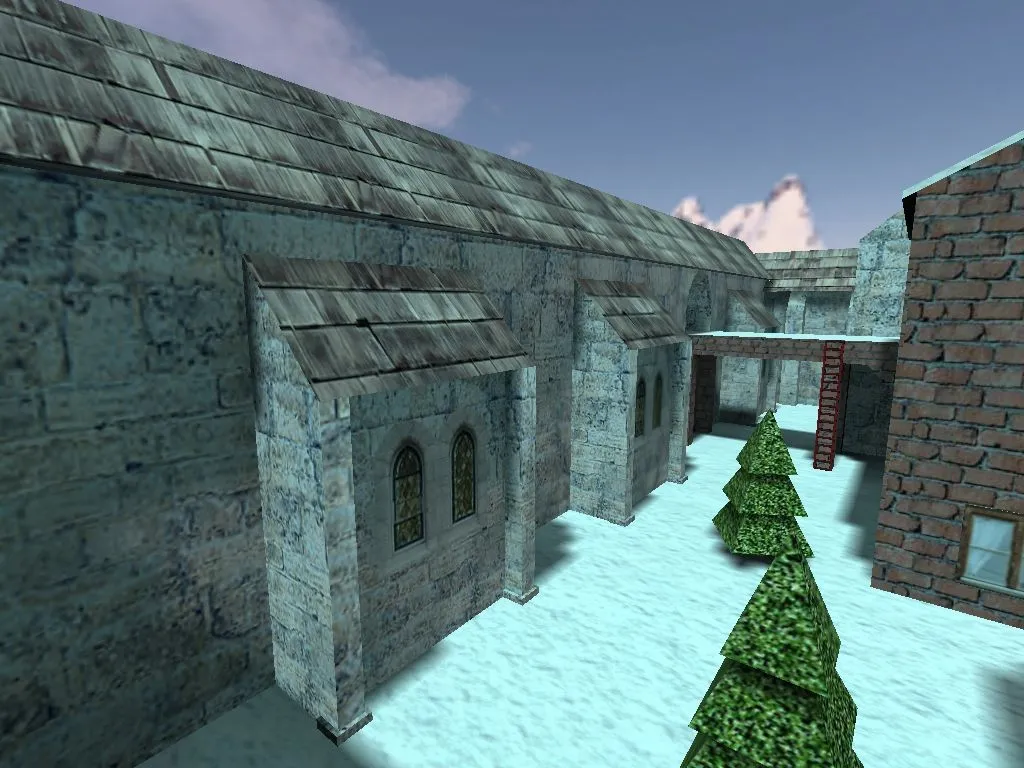 Скриншот Карта de_december для CS 1.6: точки, баланс сторон, оптимизация wpoly/epoly и .nav для ботов