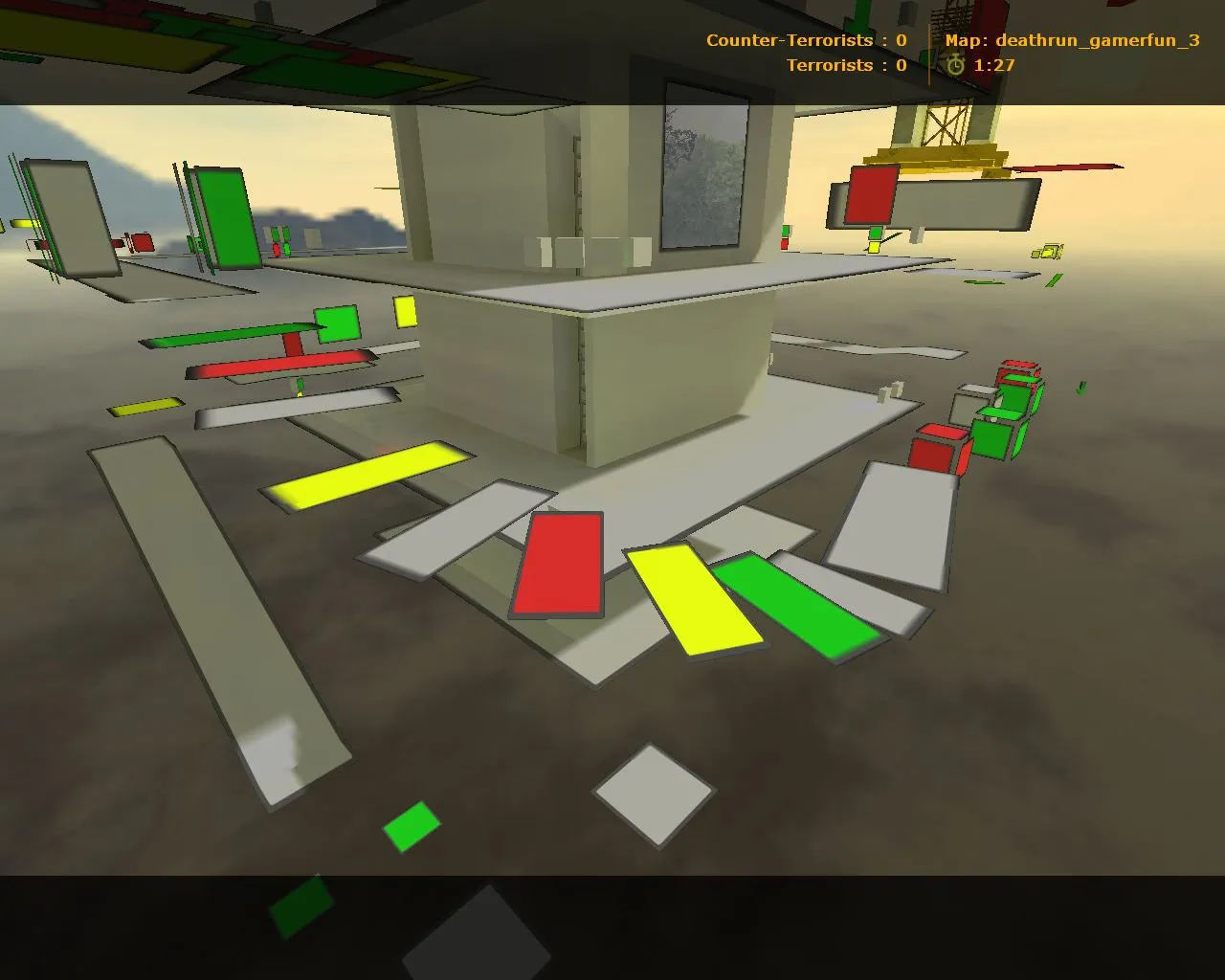 Скриншот  deathrun_gamerfun_3 для CS 1.6: тайминги ловушек, точки за CT/T, оптимизация и .nav для ботов