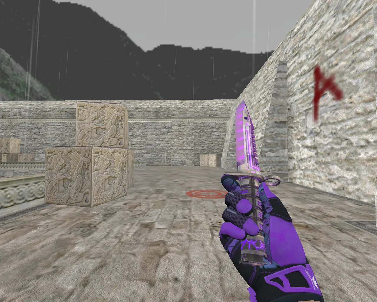 Скриншот Штык-нож М9 «Лазерный резак» + «Спортивные перчатки | Ящик Пандоры» для CS 1.6: v_, p_, w_ модели, звуки и анимации