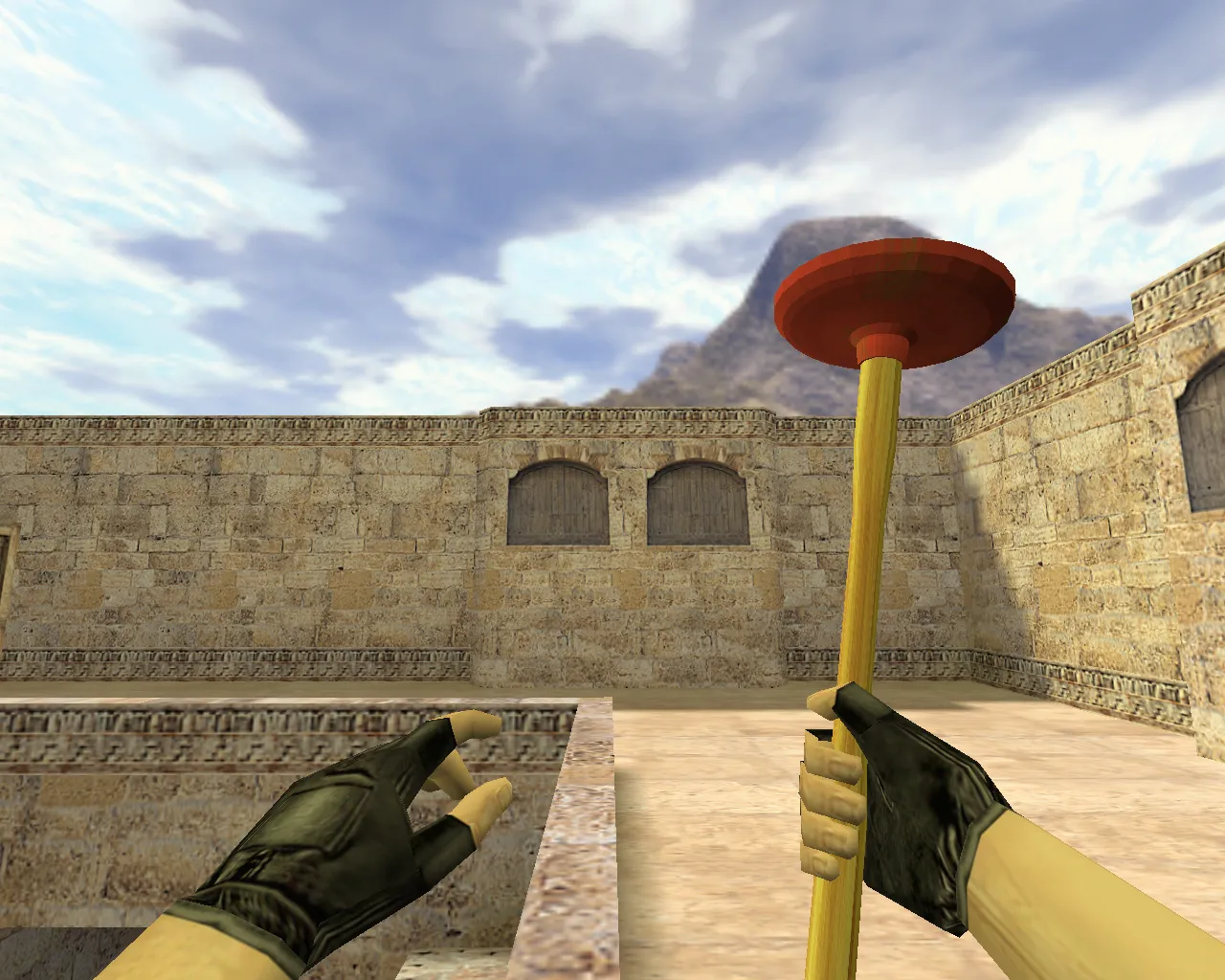 Скриншот Модель ножа «Вантуз» v_ и p_ для CS 1.6: звуки, анимация осмотра и качество текстур