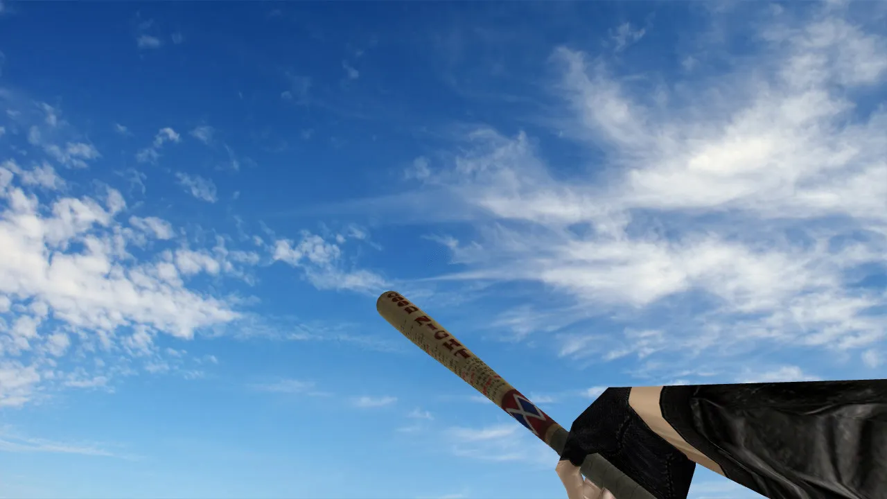 Скриншот v_ модель ножа «Бита Харли Квин» для CS 1.6: звуки, анимация осмотра, качество текстур