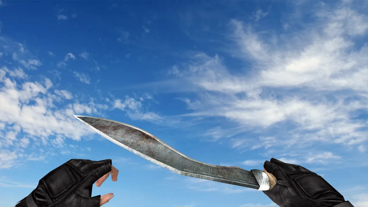 Скриншот Модель ножа «PB Amok Kukri» v_ p_ w_ для CS 1.6: звуки, анимация осмотра, текстуры и настройка