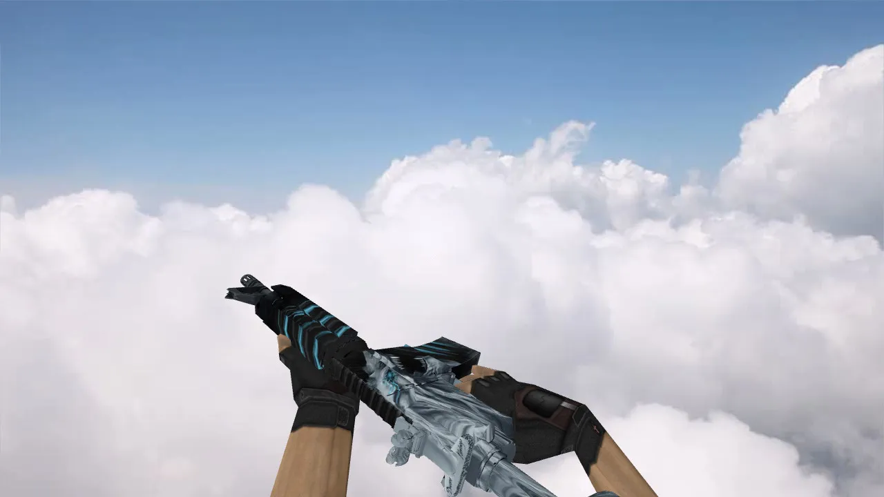 Скриншот Модель v_ / p_ / w_ M4A4 Snowstorm для CS 1.6: звуки, анимация осмотра, текстуры