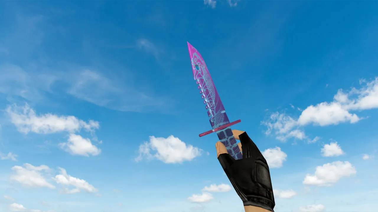 Скриншот Модель ножа v_m9bayonet kumicho dragonfish для CS 1.6: p_, w_ звуки, анимация осмотра и текстуры