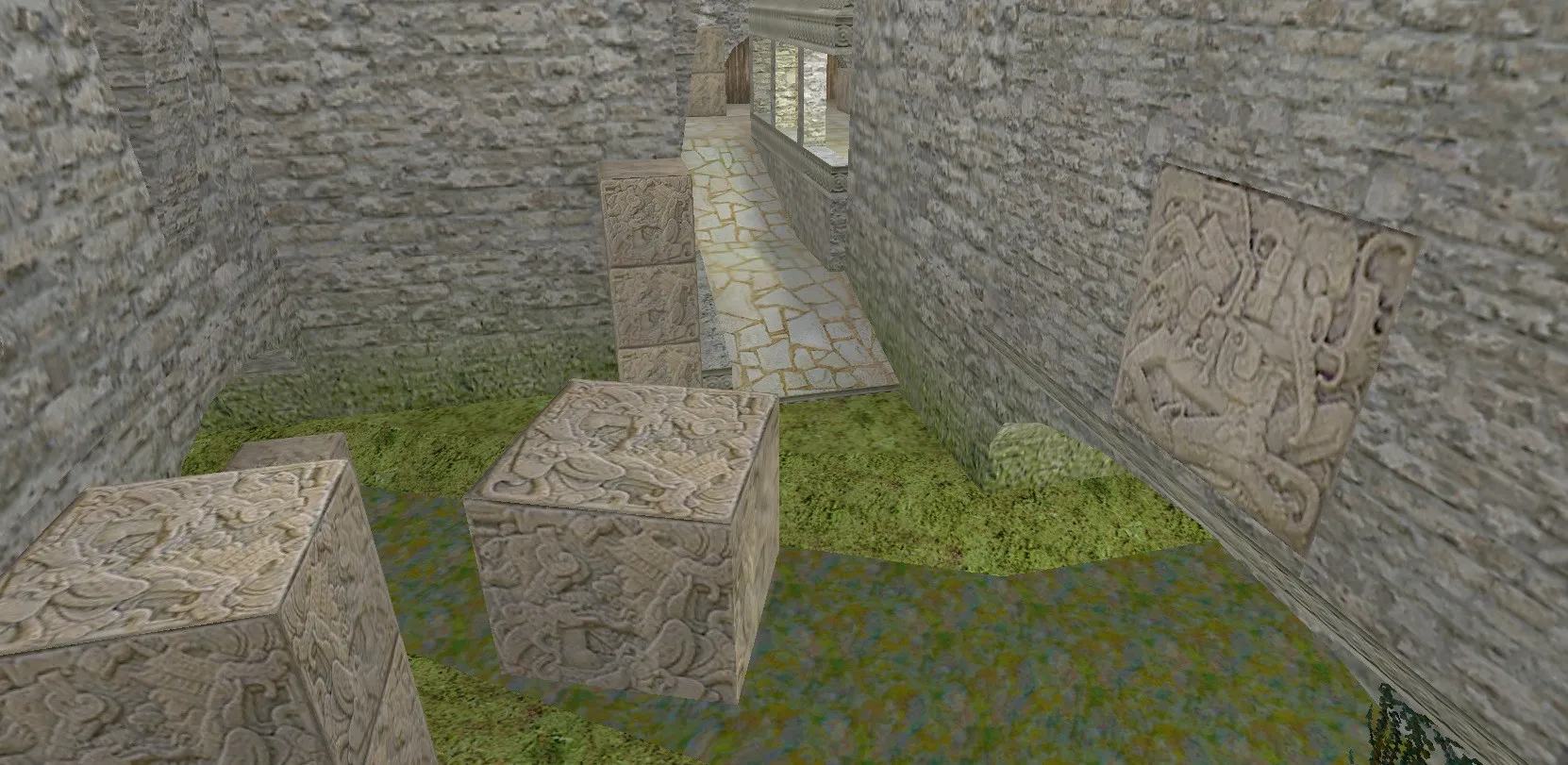 Скриншот  Карта de_azteced для CS 1.6: тактика за Т/КТ, точки, .nav и оптимизация wpoly/epoly