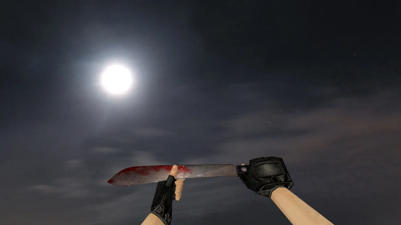 Скриншот Модель «KFUS Machete» для CS 1.6: ножи v_, p_, w_ с анимацией осмотра и звуками