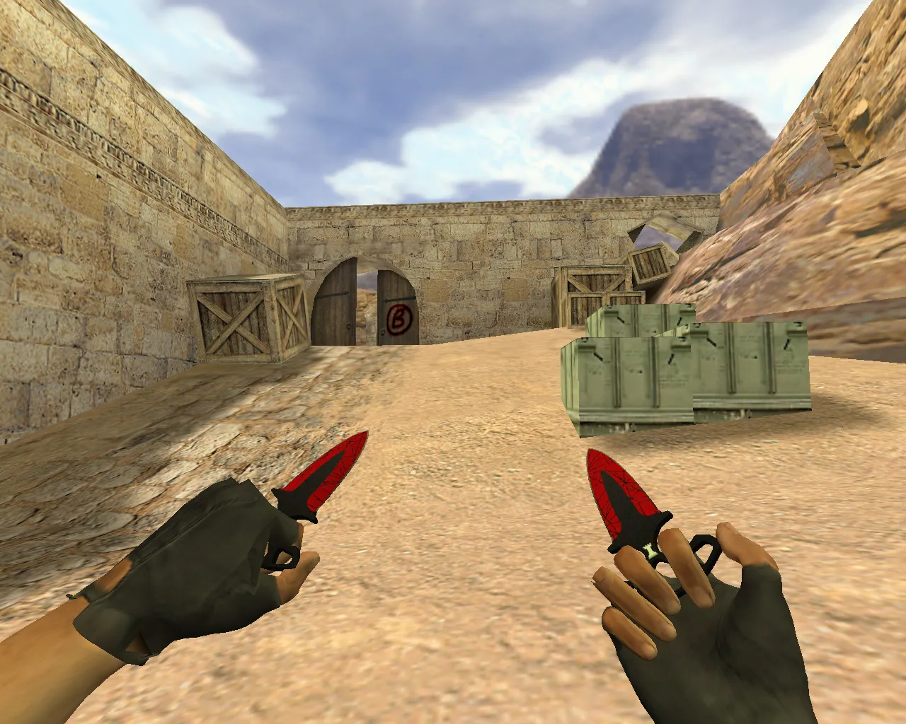 Скриншот v_ и p_ модели «Тычковые ножи Кровавая паутина» для CS 1.6: звуки, анимация осмотра, качество текстур