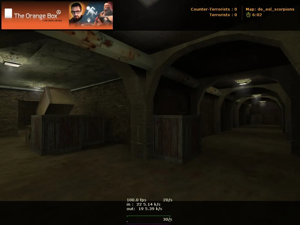 Скриншот  Карта de_esl_scorpions для CS 1.6: точки, маршруты, баланс сторон, .nav для ботов и оптимизация