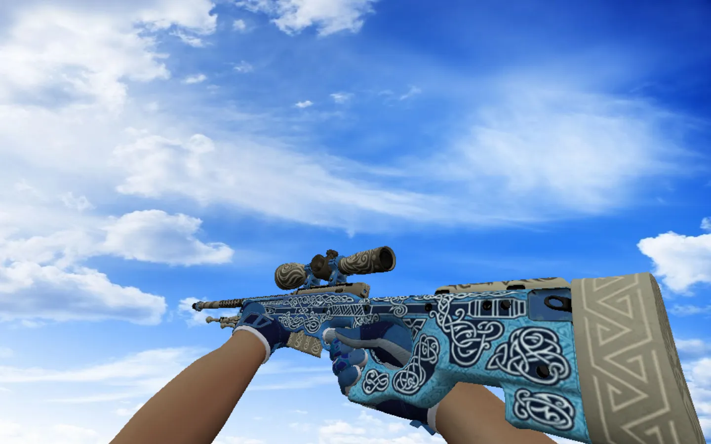 Скриншот Модель «AWP | Гунгнир + спортивные перчатки Амфибия» для CS 1.6