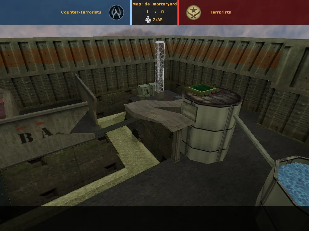 Скриншот  Карта de_mortaryard для CS 1.6: подробное описание и стратегии