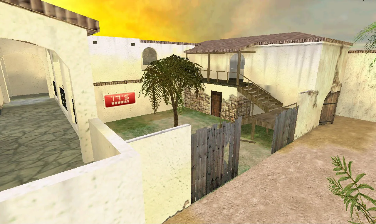 Скриншот  de_17b_hacienda карта для CS 1.6: тактики за Т и КТ, точки, .nav и оптимизация