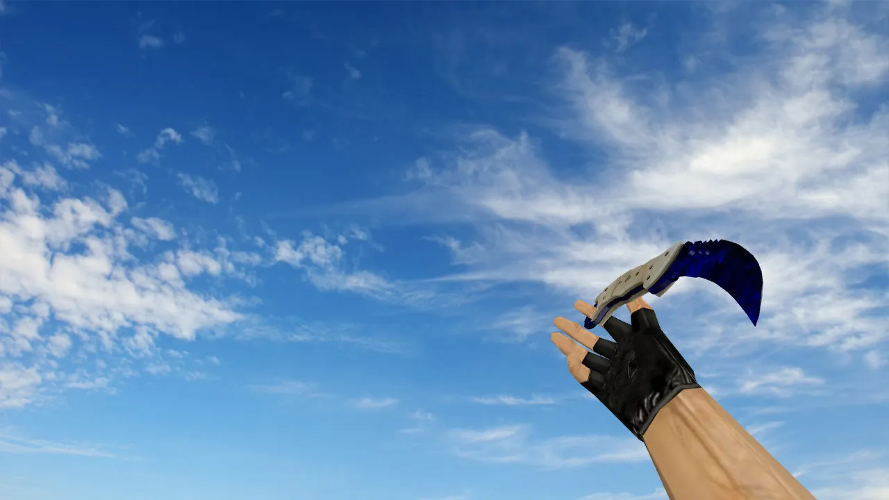 Скриншот Модель ножа «Talon Doppler Sapphire» v_ для CS 1.6: p_ и w_ модели, звук, анимации осмотра