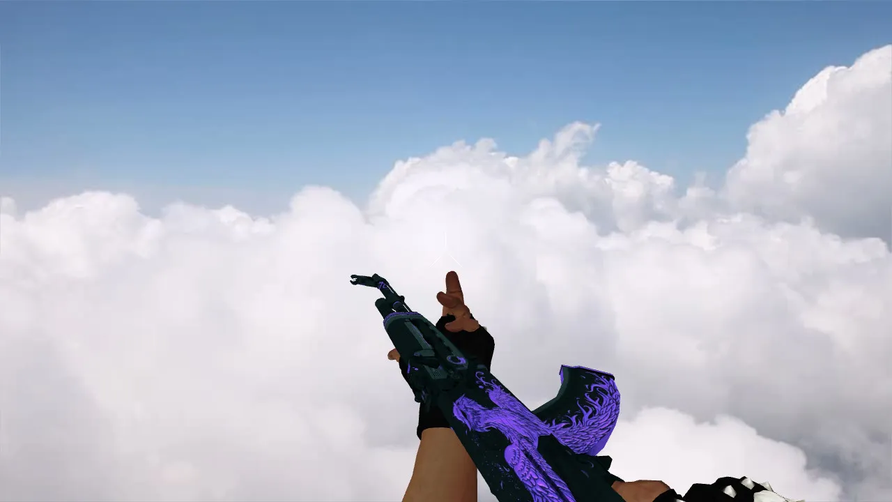 Скриншот Модель v_ AK-47 Phoenix Rise Purple для CS 1.6: p_, w_ модели, звуки, анимация осмотра