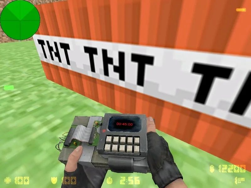 Скриншот  Карта de_minecraft_2012 для CS 1.6: Тактика и особенности