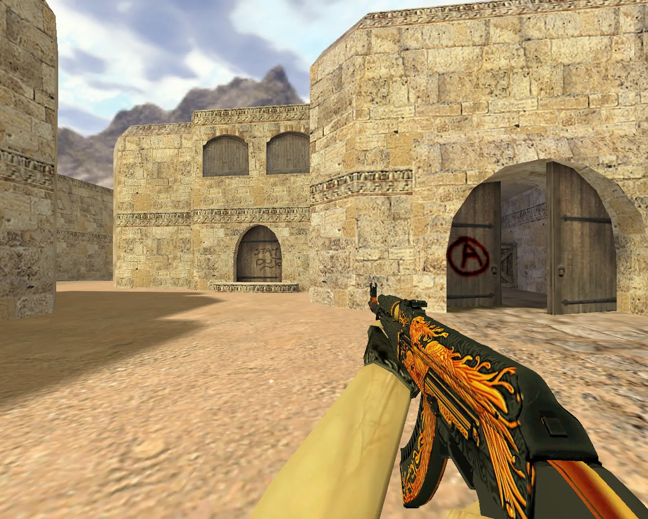 Скриншот Модель «АК-47 Феникс» v_ модели для CS 1.6: звуки, анимация осмотра, текстуры и качество