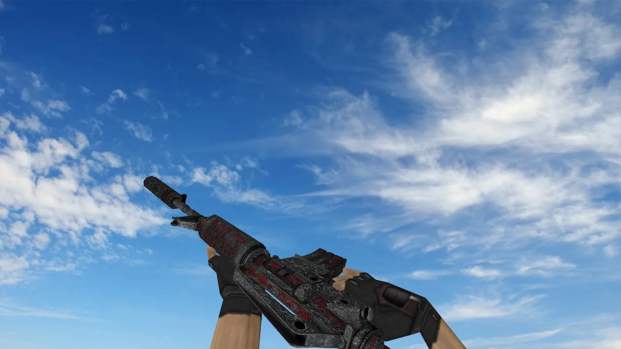 Скриншот Модель M4A1 Steel Plexus Freestyle для CS 1.6: v_m4a1, p_m4a1, w_m4a1, звуки, анимация осмотра