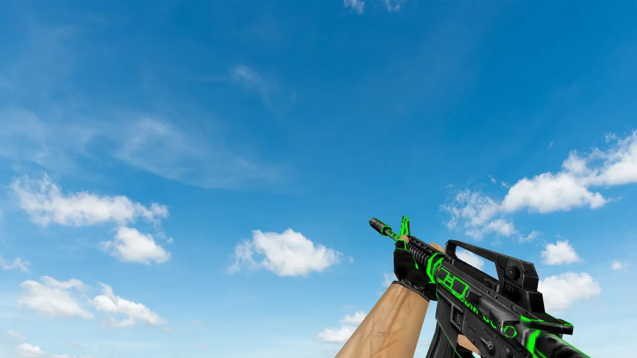 Скриншот Модель «Default M4A1 MX» v_ / p_ / w_ для CS 1.6: звуки, анимация осмотра и качество текстур