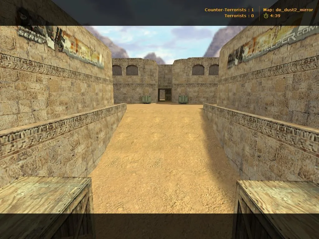 Скриншот  Карта de_dust2_mirror для CS 1.6: точки, раунды, .nav, оптимизация и баланс сторон