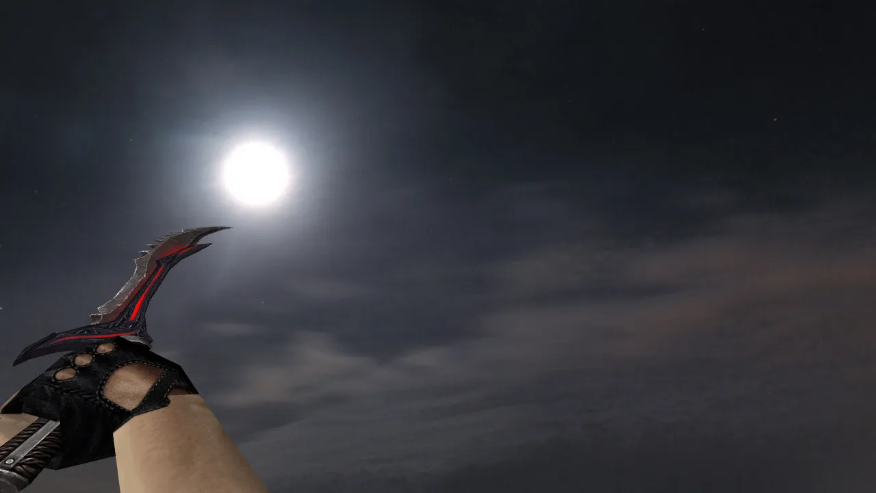 Скриншот Модель ножа «Daedric Dagger» v_model для CS 1.6: звуки, анимация осмотра, текстуры и качественный вид в игре