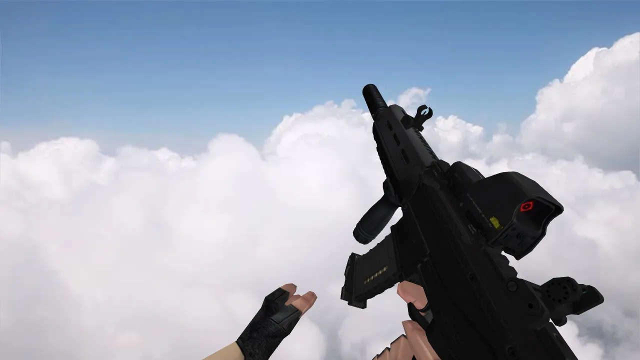 Скриншот Модель v_m4a1 «Magpul Masada Hackage» для CS 1.6: p_ и w_ версии, анимация осмотра и звуки