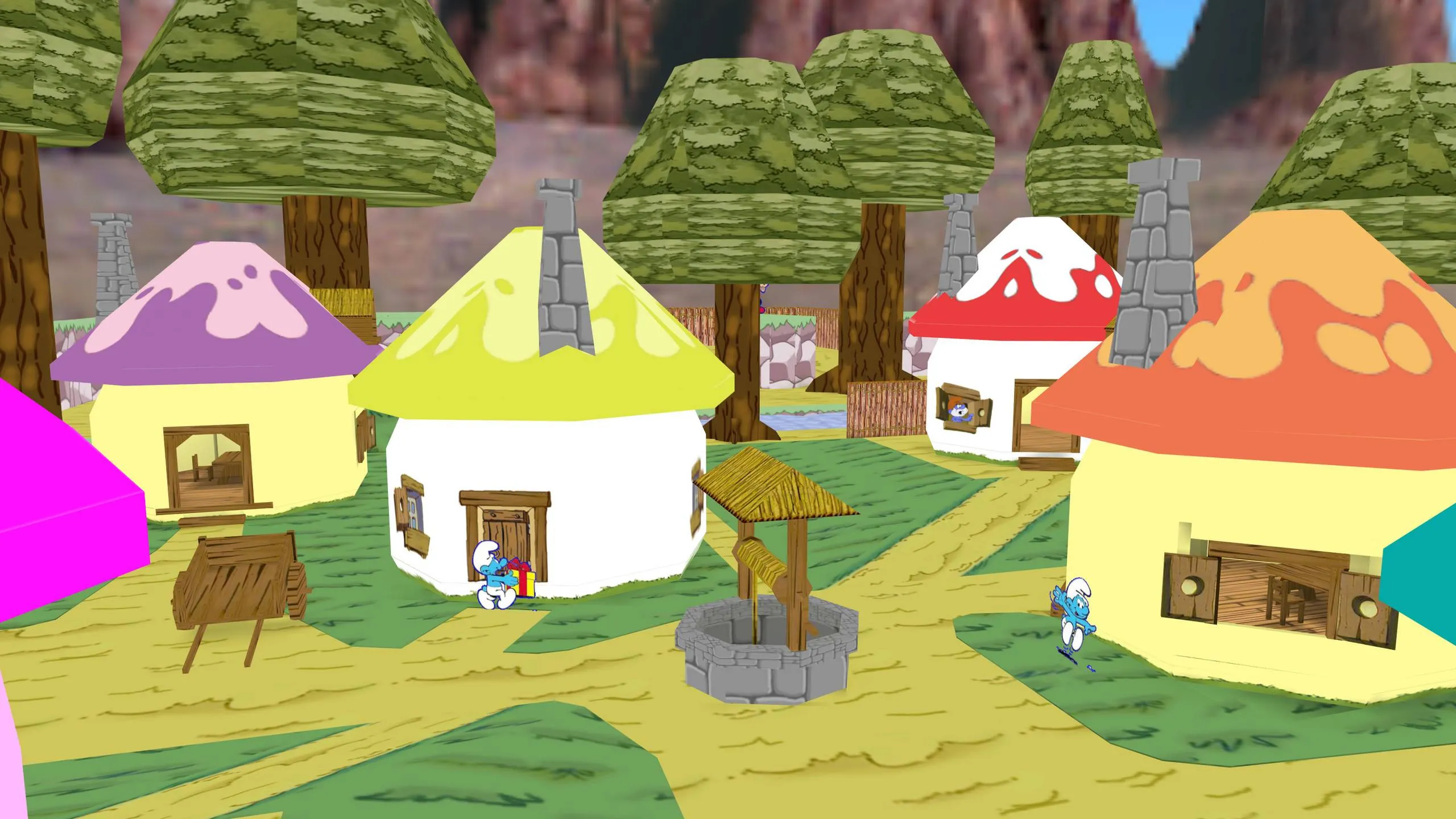 Скриншот  Карта de_schtroumpfs_v1 для Counter-Strike 1.6: Обзор и особенности