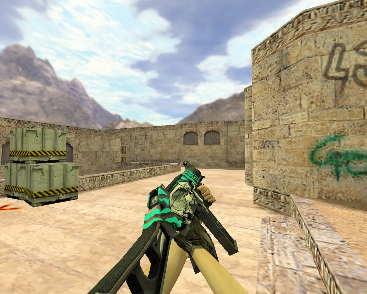 Скриншот Скачать модель UMP-45 Первобытный саблезуб для CS 1.6