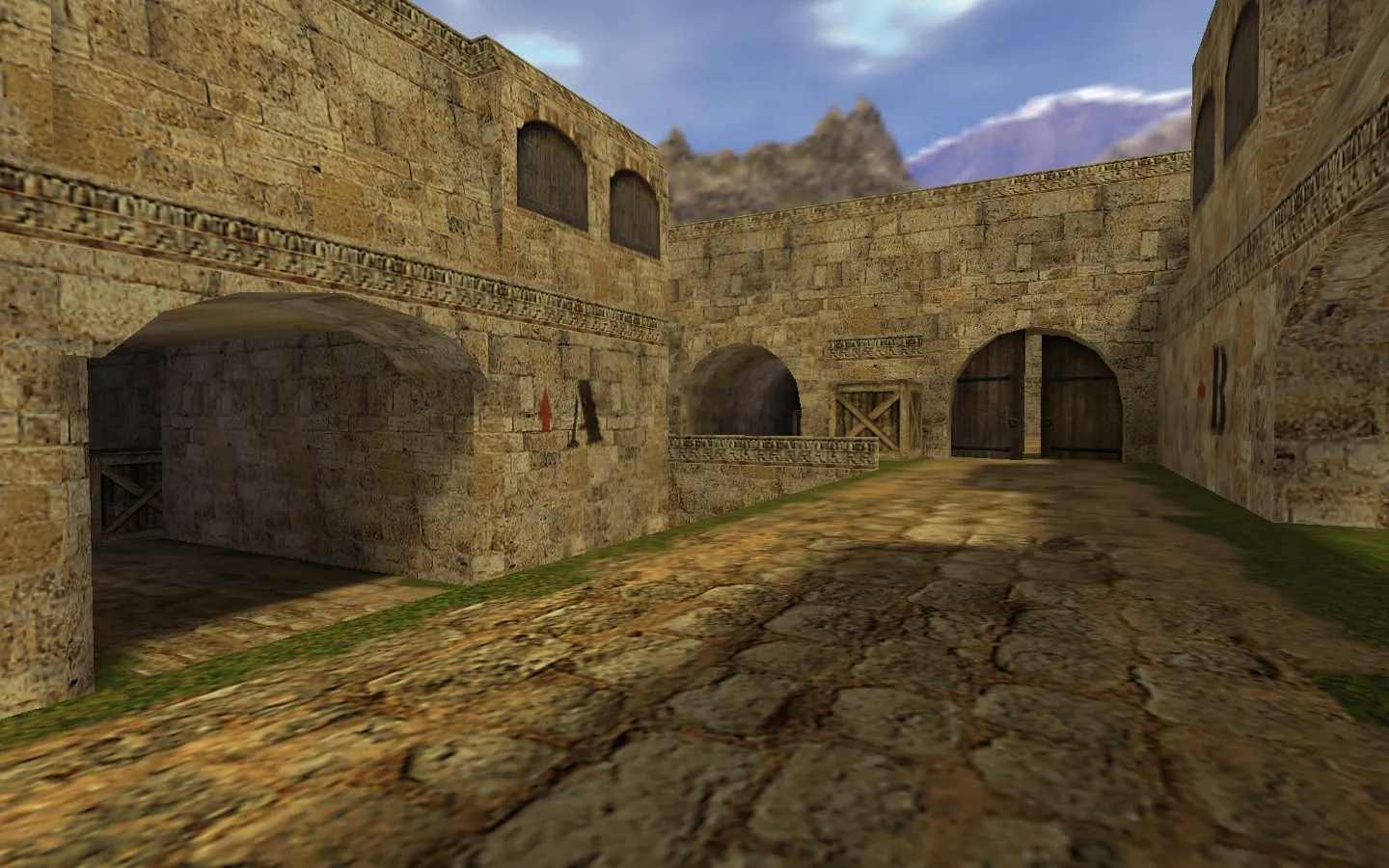 Скриншот  de_dust_m2 для CS 1.6: тактика за T и CT, точки, .nav для ботов, оптимизация wpoly/epoly