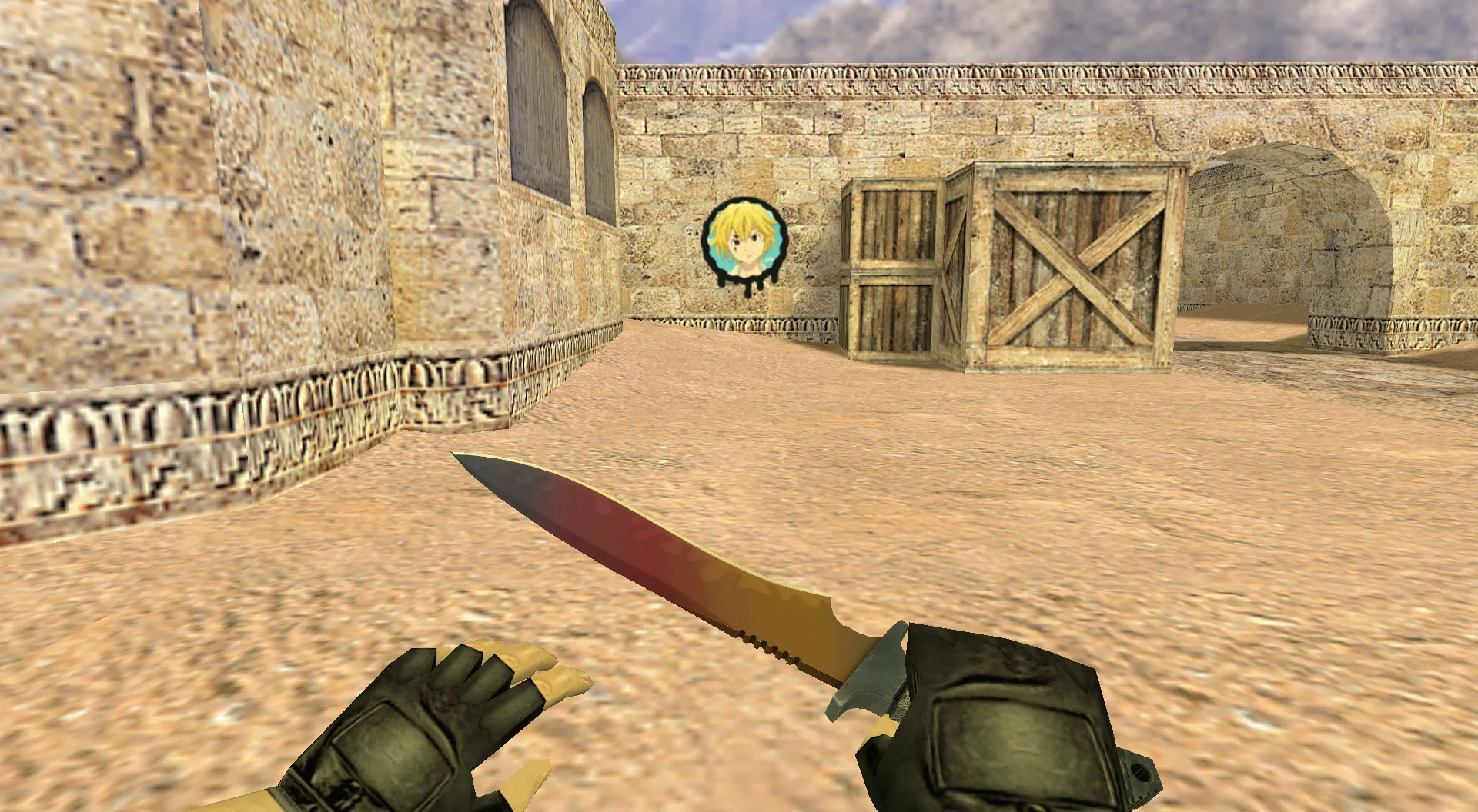 Скриншот Граффити «Мелиодас» для CS 1.6 — уникальный стиль и яркие эмоции