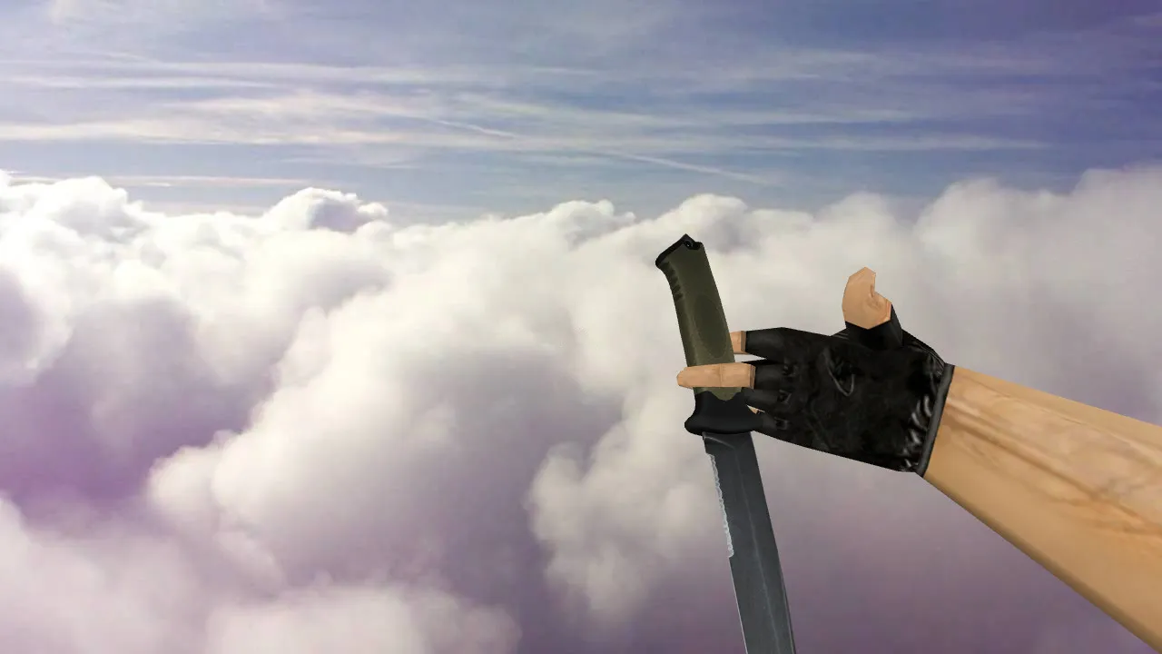 Скриншот Модель «CSGO Ursus Knife Vanilla» v_ и p_ для CS 1.6: звуки, анимация осмотра, текстуры и настройка