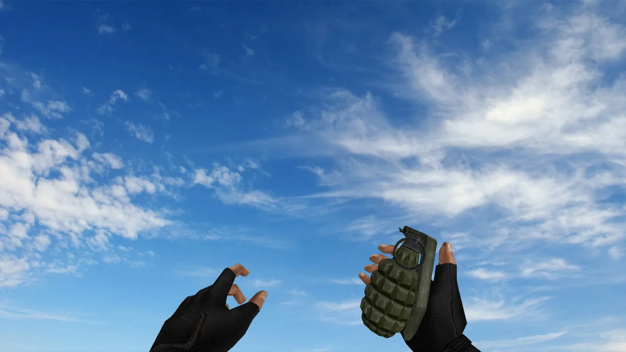 Скриншот  Модель «MKII Frag Nade» для CS 1.6: v_, p_, w_ гранаты, звук и анимация осмотра