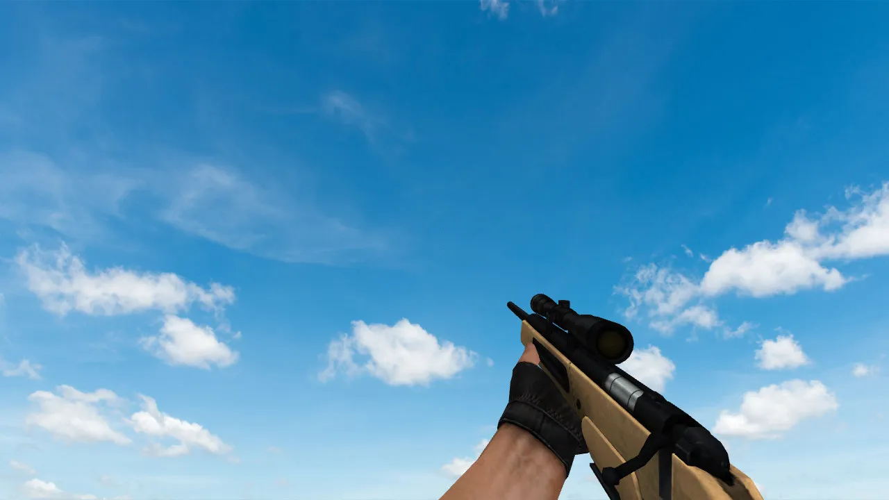 Скриншот  Пак моделей оружия Golden Weapon Pack для CS 1.6: v_, p_, w_ модели, звуки, анимация осмотра и настройки качества текстур