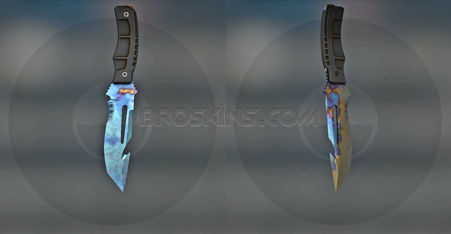 Скриншот ☆ Нож выживания | Поверхностная закалка (403 паттерн Blue Gem) v_model для CS 1.6