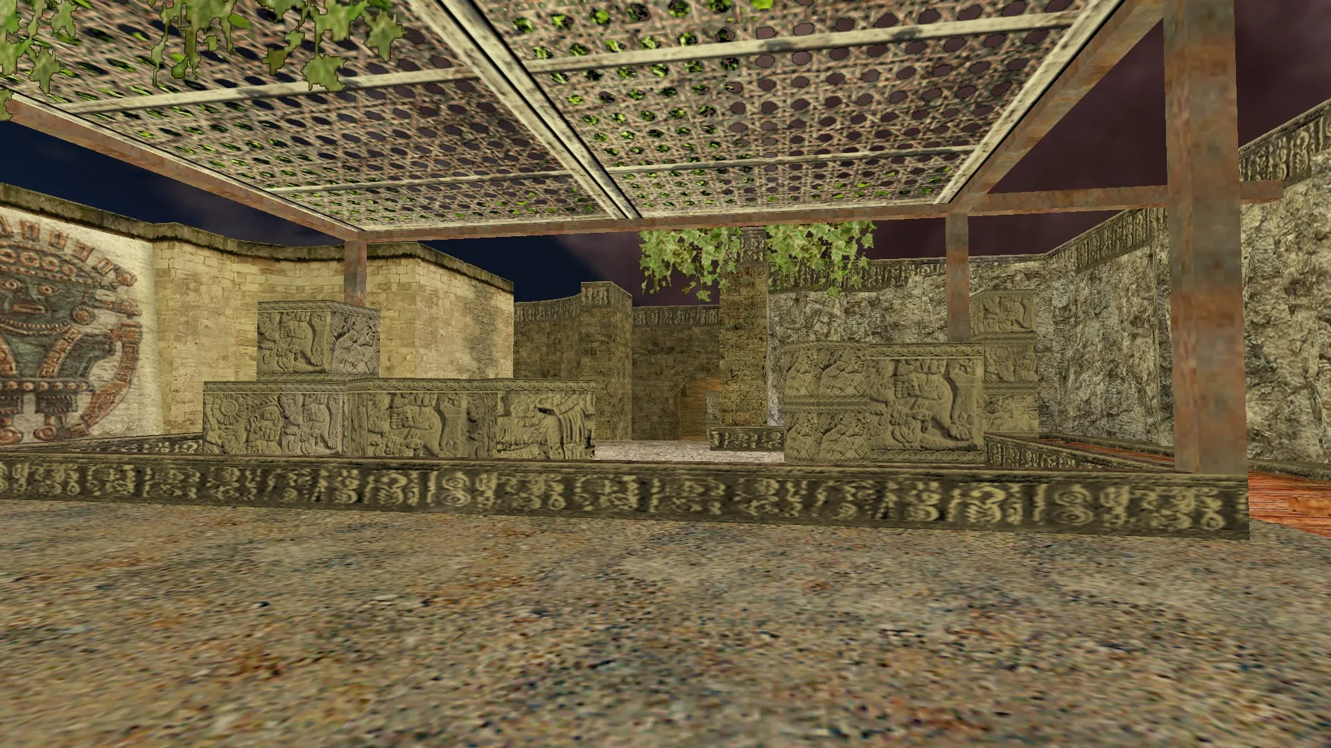 Скриншот  de_chaac карта для CS 1.6: тактика, точки, .nav для ботов, баланс сторон и оптимизация