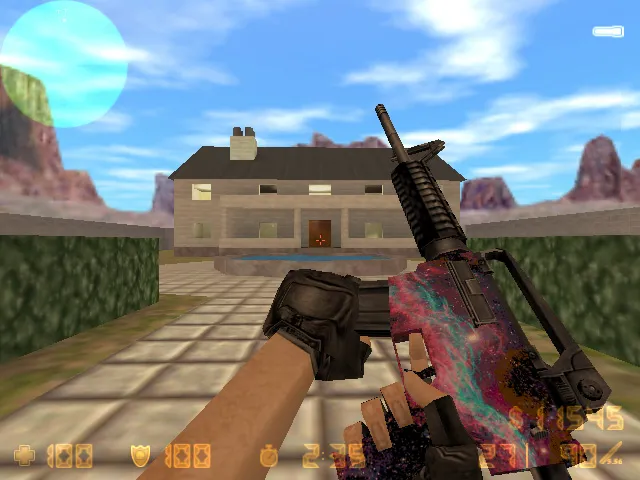 Скриншот Модель M4A1 «Ты просто космос» v_model p_model w_model для CS 1.6: звуки, анимация осмотра, текстуры