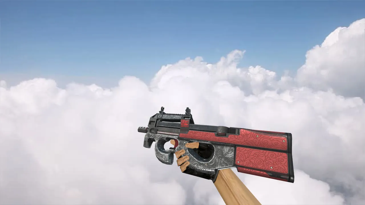 Скриншот Модель P90 Bark Beetle Red для CS 1.6 - Оружие с уникальным стилем