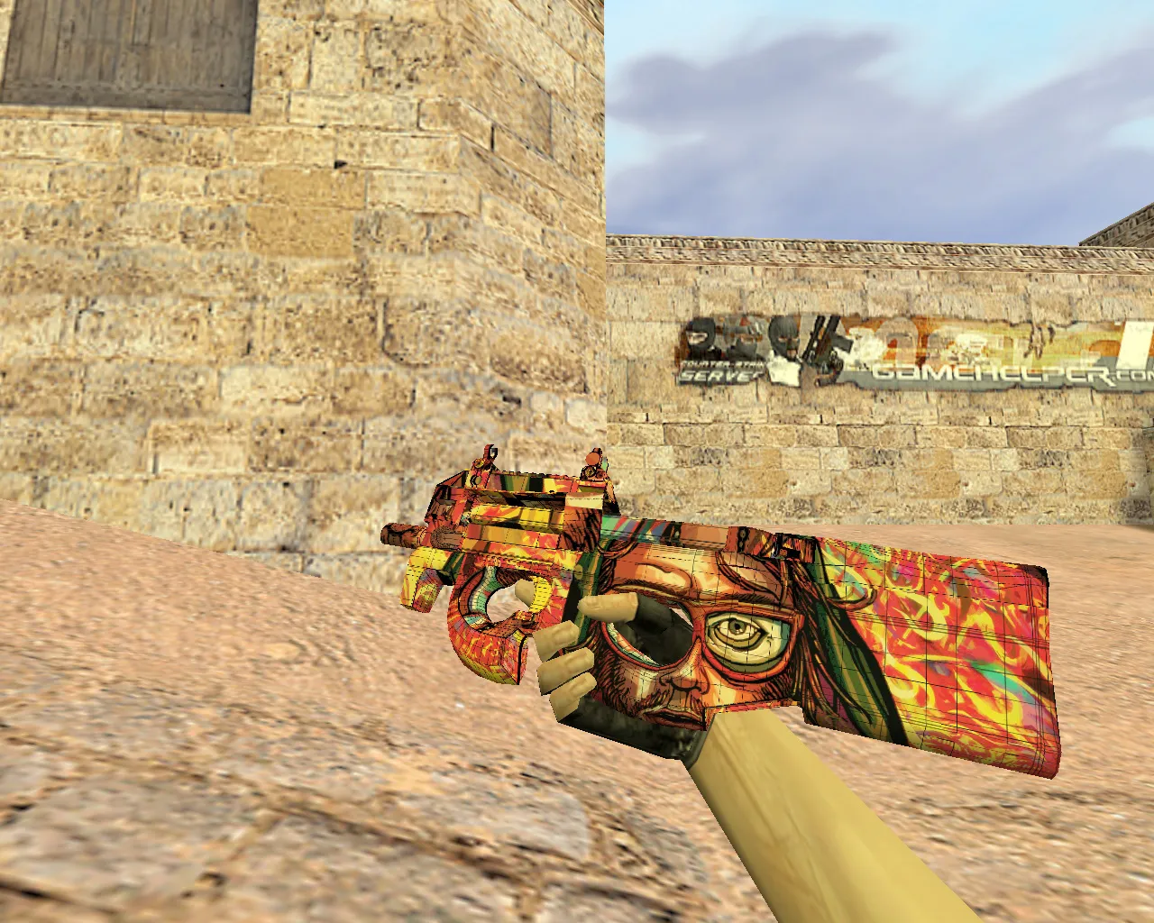 Скриншот Модель «P90 Незнакомец» для CS 1.6 - Уникальное оружие