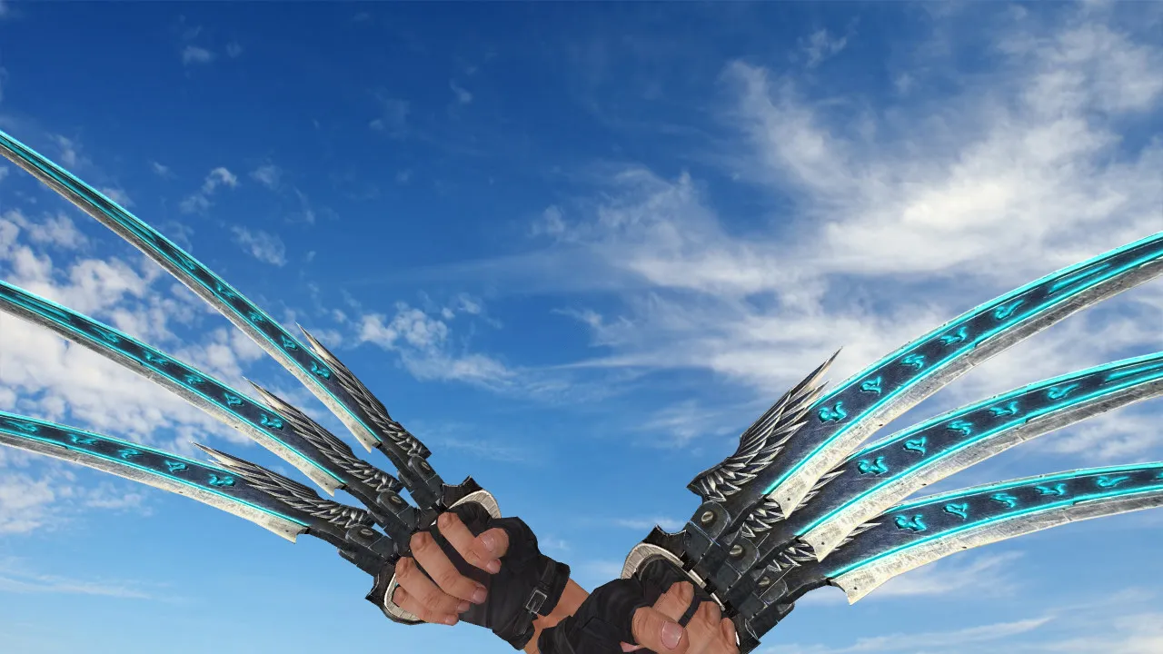 Скриншот Модель ножа «Thanatos Tail» для CS 1.6: v_ p_ w_ файлы, звуки, анимации осмотра и качество текстур