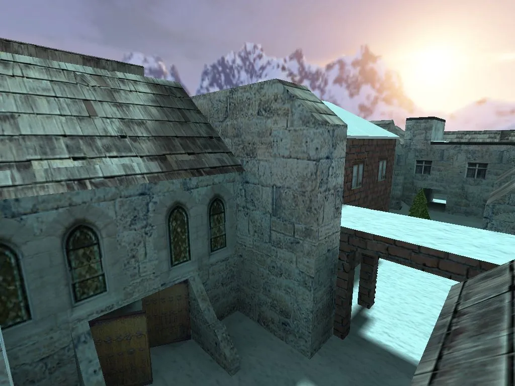 Скриншот Карта de_december для CS 1.6: точки, баланс сторон, оптимизация wpoly/epoly и .nav для ботов