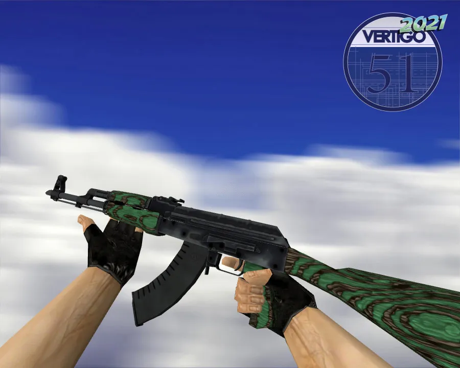 Скриншот AK-47 | Зелёный глянец для CS 1.6 - Модели оружия